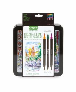 CRAYOLA SIGNATURE BRUSH & DETAIL DUAL-TIP MARKERS 16 MARKERS