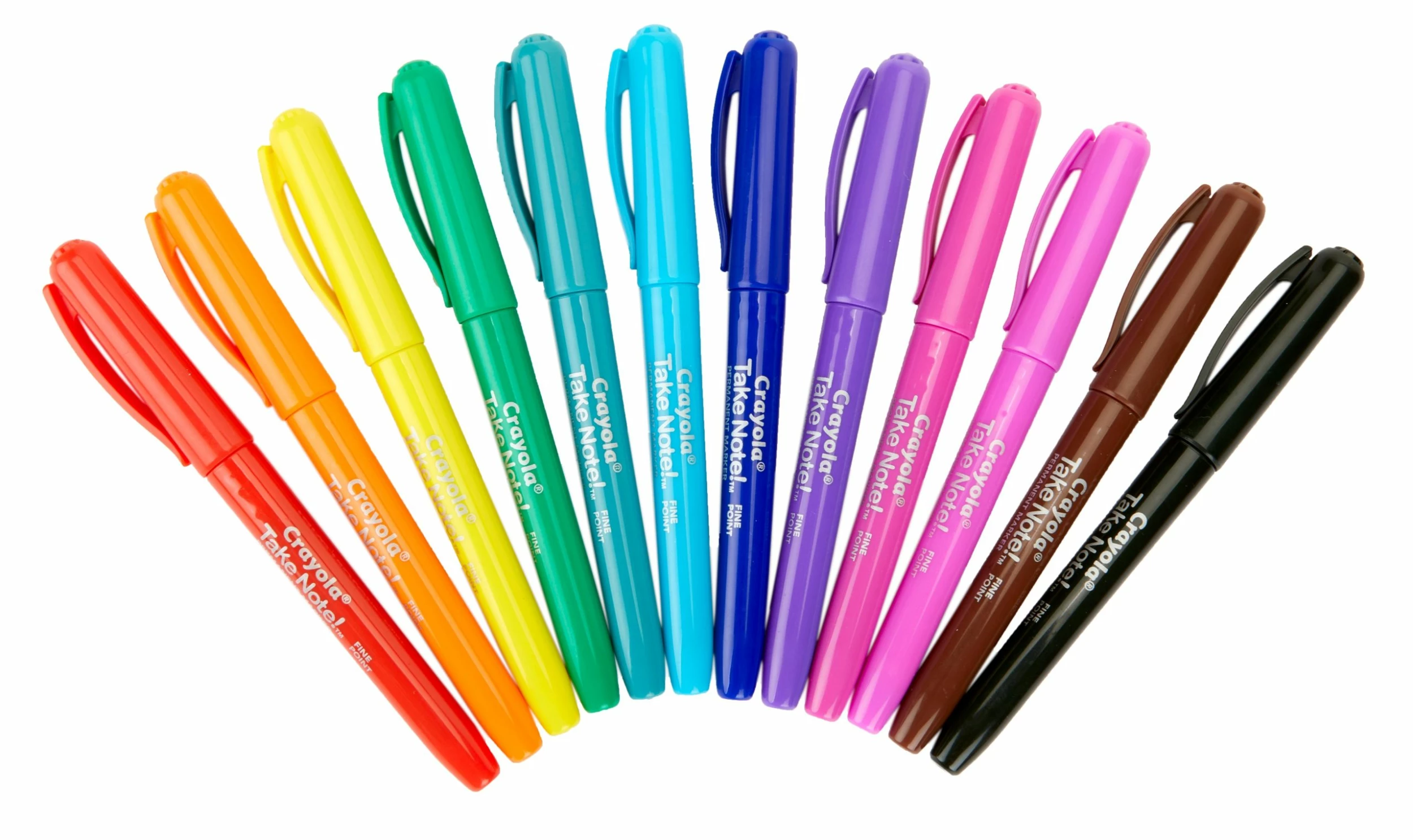 CRAYOLA TAKE NOTE! FINE POINT PERMANENT MARKERS 12 PACK 2 CRAYOLA TAKE NOTE! FINE POINT PERMANENT MARKERS 12 PACK - Image 2