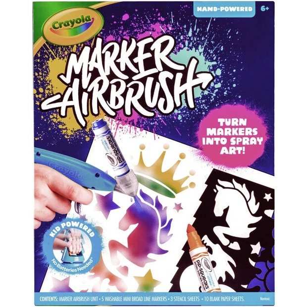 CRAYOLA HAND-POWERED MARKER AIRBRUSH 1 CRAYOLA HAND-POWERED MARKER AIRBRUSH