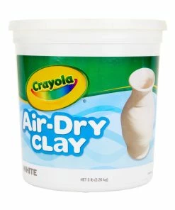 CRAYOLA AIR DRY CLAY WHITE 2.26KG BUCKET