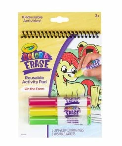CRAYOLA COLOR & ERASE REUSABLE ACTIVITY PAD ON THE FARM