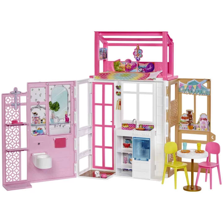 BARBIE 2-STOREY FOLD & GO DOLLHOUSE PLAYSET 2 BARBIE 2-STOREY FOLD & GO DOLLHOUSE PLAYSET - Image 2
