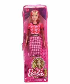 BARBIE FASHIONISTA DOLL #169 BLONDE WITH HOUNDSTOOTH TOP