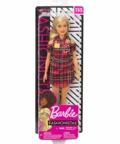 BARBIE FASHIONISTA DOLL #113 RED PLAID LOVE