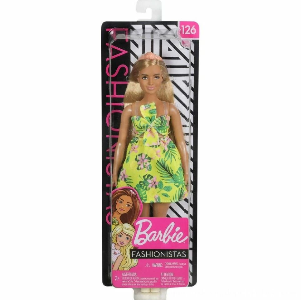 BARBIE FASHIONISTA DOLL TROPICAL BOW DRESS 1 BARBIE FASHIONISTA DOLL TROPICAL BOW DRESS