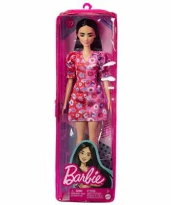 BARBIE FASHIONISTA DOLL #177 COLOR BLOCK FLORAL DRESS