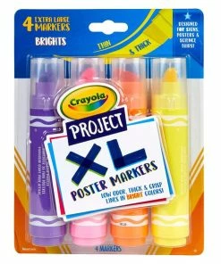 CRAYOLA PROJECT XL MARKERS BRIGHTS 4 PACK
