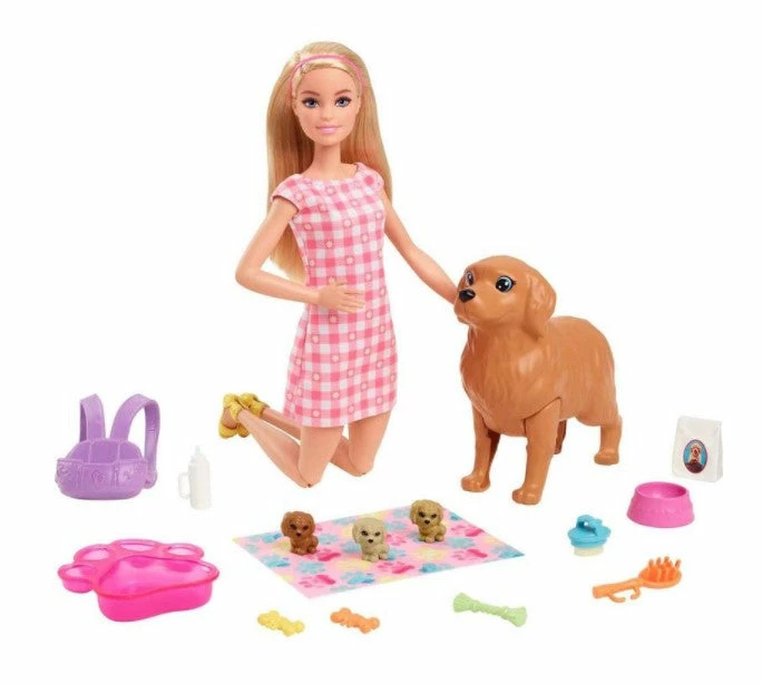 BARBIE AND NEWBORN PUPS PLAYSET WITH BLONDE DOLL 2 BARBIE AND NEWBORN PUPS PLAYSET WITH BLONDE DOLL - Image 2