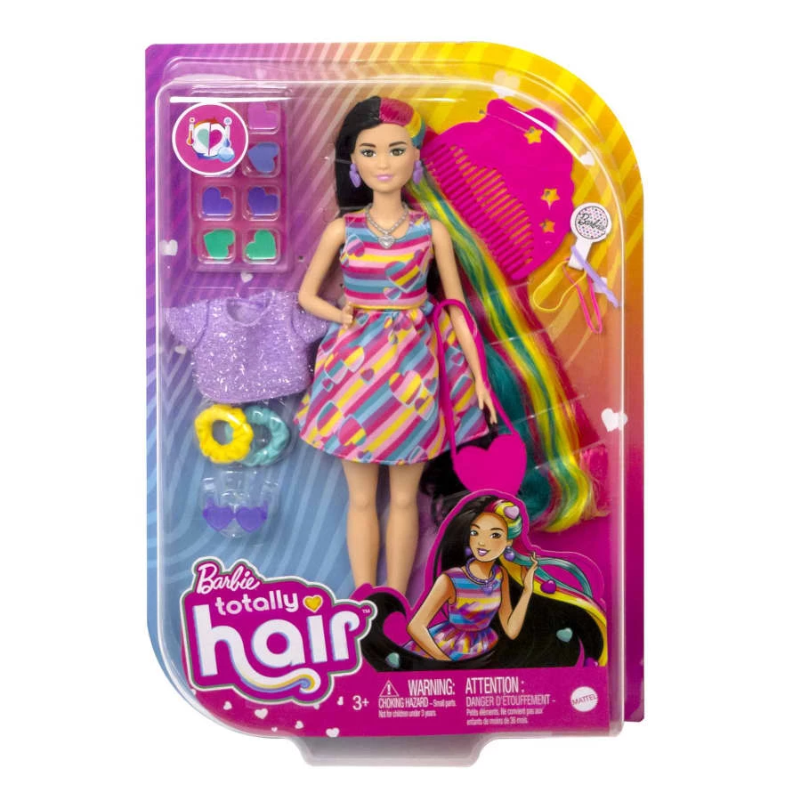 BARBIE TOTALLY HAIR DOLL HEART THEMED 1 BARBIE TOTALLY HAIR DOLL HEART THEMED