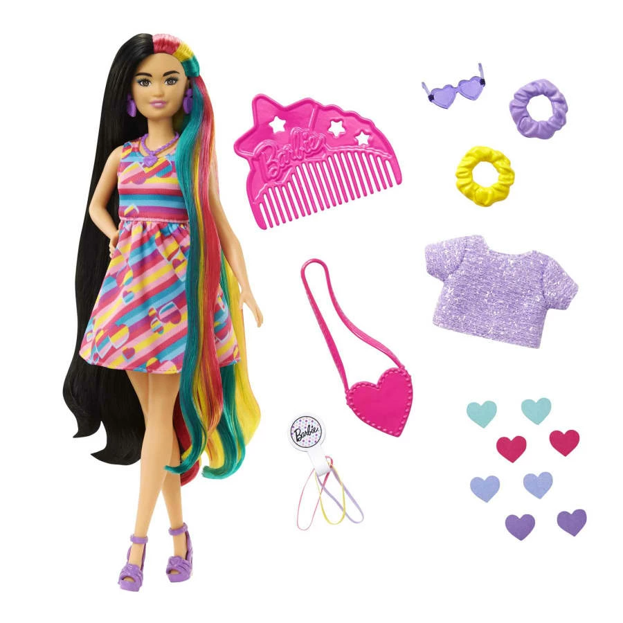 BARBIE TOTALLY HAIR DOLL HEART THEMED 2 BARBIE TOTALLY HAIR DOLL HEART THEMED - Image 2
