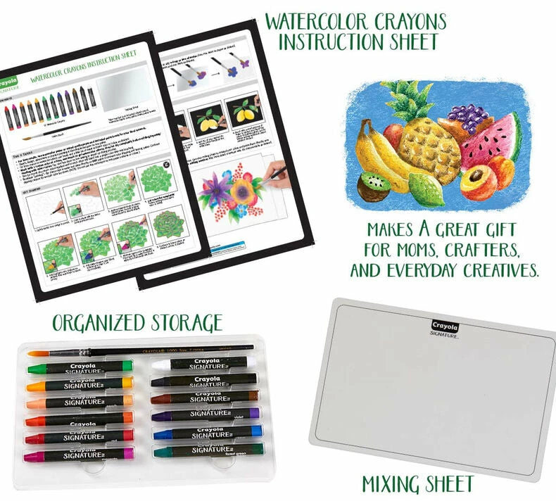 CRAYOLA SIGNATURE WATER COLOR CRAYONS 12 PACK 2 CRAYOLA SIGNATURE WATER COLOR CRAYONS 12 PACK - Image 2