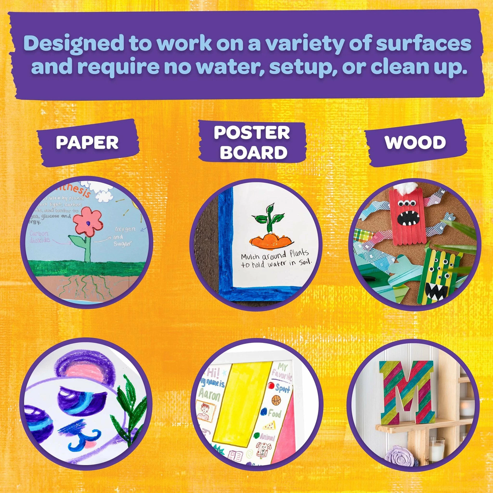 CRAYOLA WASHABLE PAINT STICKS 6 PACK 5 CRAYOLA WASHABLE PAINT STICKS 6 PACK - Image 5