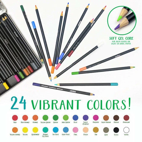 CRAYOLA SIGNATURE BLEND & SHADE COLOR PENCILS 24 PENCILS - Image 3