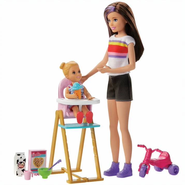 BARBIE SKIPPER BABYSITTERS INC. DOLL & ACCESSORY BABYSITTER WITH HIGH CHAIR 2 BARBIE SKIPPER BABYSITTERS INC. DOLL & ACCESSORY BABYSITTER WITH HIGH CHAIR - Image 2