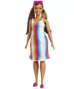 BARBIE LOVES THE OCEAN DOLL RAINBOW STRIPE DRESS