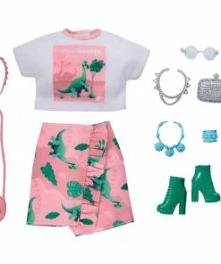 BARBIE STORYTELLING FASHION PACK DINOSAUR THEMED SHIRT & DRESS