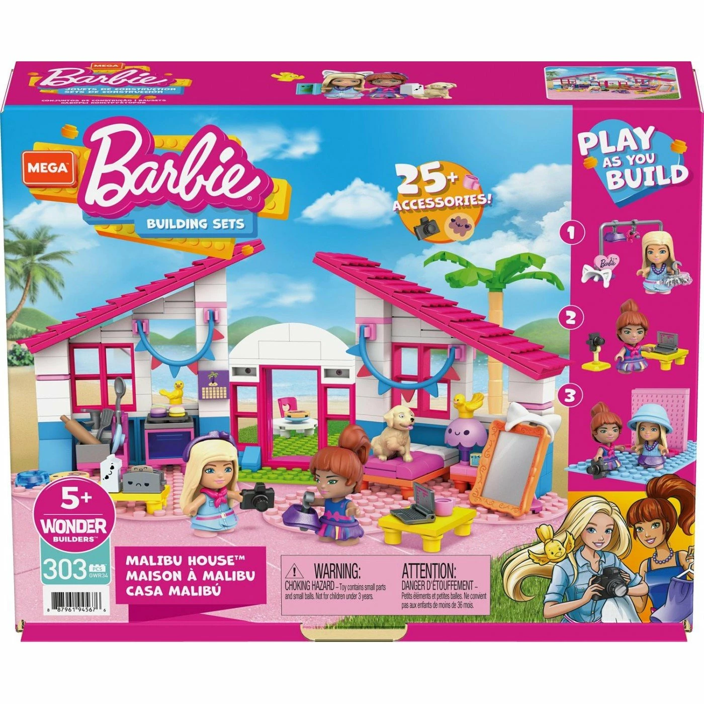 MEGA CONSTRUX BARBIE MALIBU HOUSE 1 MEGA CONSTRUX BARBIE MALIBU HOUSE