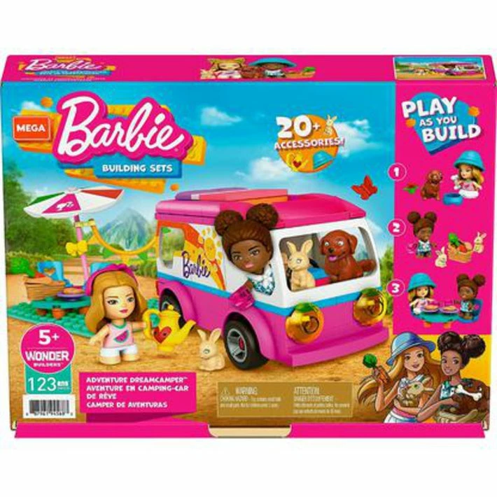 MEGA CONSTRUX BARBIE BUILDING SETS ADVENTURE DREAMCAMPER 123 PIECES 2 MEGA CONSTRUX BARBIE BUILDING SETS ADVENTURE DREAMCAMPER 123 PIECES - Image 2