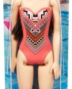 BARBIE BEACH DOLL PINK AZTEC PRINT SWIMSUIT