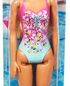 BARBIE BEACH DOLL PINK & BLUE SWIMSUIT