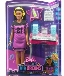 BARBIE BIG CITY BIG DREAMS PLAYSET AND DOLL BROOKLYN RECORDING STUDIO