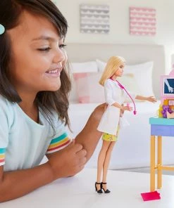 BARBIE CAREER DOLL & PLAYSET PEDIATRICIAN BLONDE -CRAYOLA Shop BARBIE CAREER DOLL PLAYSET PEDIATRICIAN BLONDE 887961918625 DHB63 3
