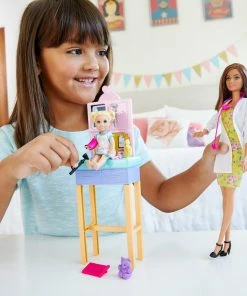 BARBIE CAREER DOLL & PLAYSET PEDIATRICIAN BRUNETTE -CRAYOLA Shop BARBIE CAREER DOLL PLAYSET PEDIATRICIAN BRUNETTE 887961918632 DHB63 2