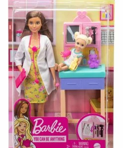 BARBIE CAREER DOLL & PLAYSET PEDIATRICIAN BRUNETTE
