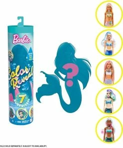 BARBIE COLOUR REVEAL DOLL AQUA TUBE