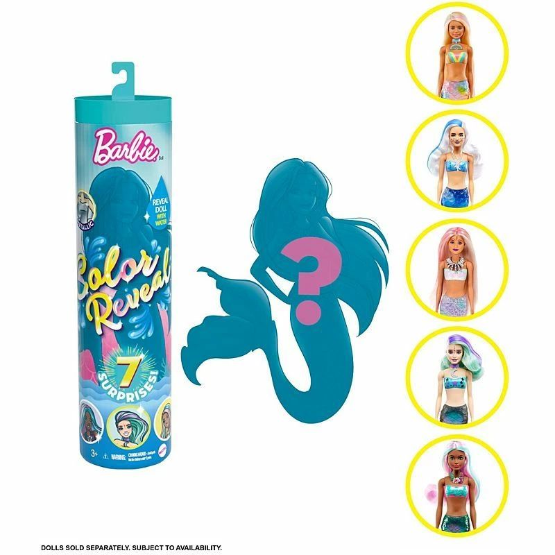 BARBIE COLOUR REVEAL DOLL AQUA TUBE 1 BARBIE COLOUR REVEAL DOLL AQUA TUBE
