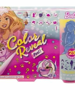 BARBIE COLOUR REVEAL PEEL DOLL MERMAID FASHION REVEAL