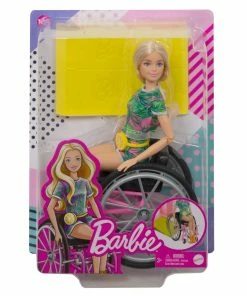 BARBIE FASHIONISTA DOLL #165 WITH WHEELCHAIR AND LONG BLONDE HAIR
