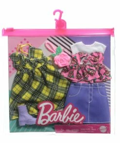 BARBIE FASHIONS 2 PACK YELLOW PLAID DRESS