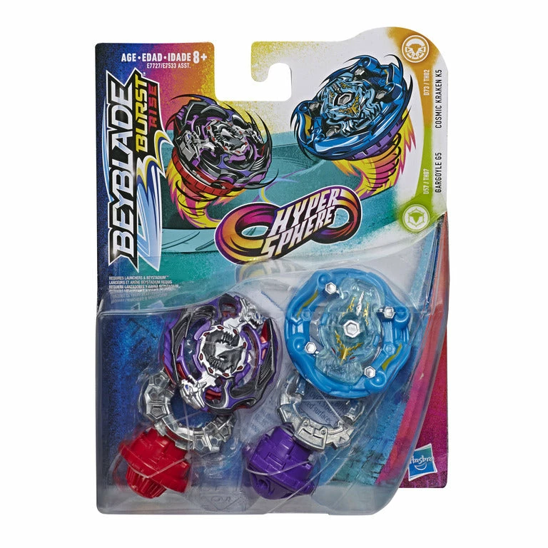 BEYBLADE BURST RISE HYPERSPHERE DUAL PACK GARGOYLE G5 & COSMIC KRAKEN K5 1 BEYBLADE BURST RISE HYPERSPHERE DUAL PACK GARGOYLE G5 & COSMIC KRAKEN K5