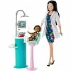 BARBIE CAREER DOLL & PLAYSET DENTIST DARK HAIR