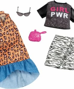 BARBIE FASHION 2 PACK GIRL POWER & ANIMAL PRINT OUTFIT