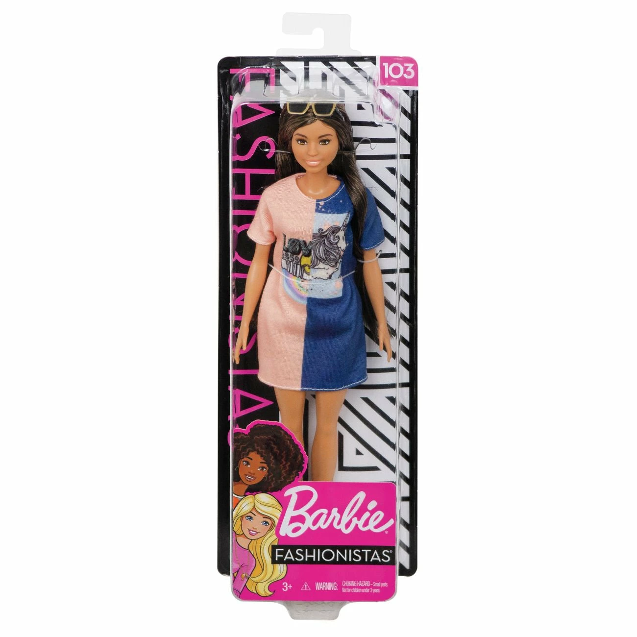 BARBIE FASHIONISTA DOLL #103 COLOR-BLOCKED DRESS