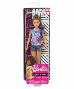BARBIE FASHIONISTA DOLL #112 TIE-DYE T-SHIRT