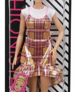 BARBIE FASHIONISTA DOLL #142 PLAID DRESS