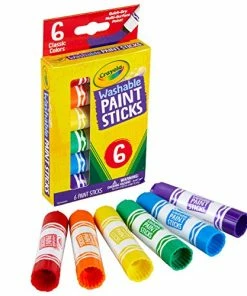 CRAYOLA WASHABLE PAINT STICKS 6 PACK