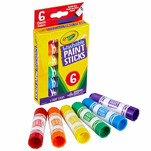 CRAYOLA WASHABLE PAINT STICKS 6 PACK 1 CRAYOLA WASHABLE PAINT STICKS 6 PACK