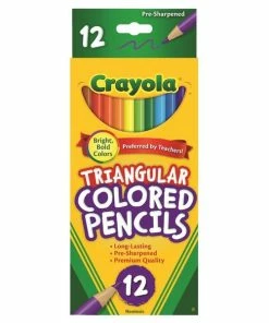 CRAYOLA TRIANGULAR COLORED PENCILS 12 PACK