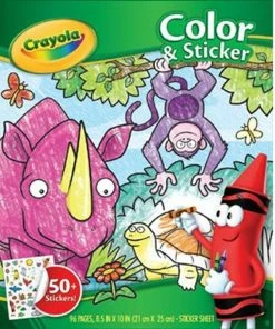 CRAYOLA ANIMALS COLOR & STICKER BOOK