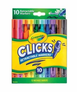 CRAYOLA CLICKS RETRACTABLE MARKERS 10 PACK