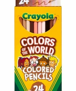 CRAYOLA COLORS OF THE WORLD COLORED PENCILS 24 PACK