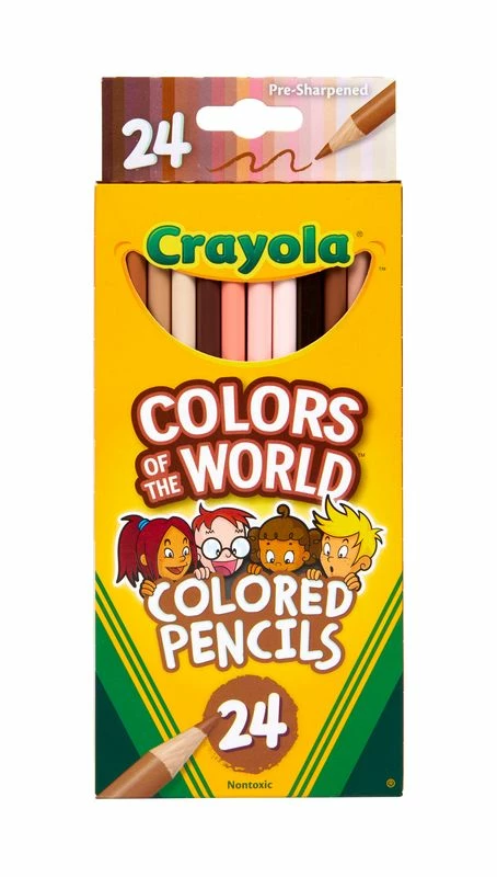 CRAYOLA COLORS OF THE WORLD COLORED PENCILS 24 PACK 1 CRAYOLA COLORS OF THE WORLD COLORED PENCILS 24 PACK