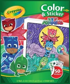 CRAYOLA PJ MASKS COLOR & STICKER BOOK
