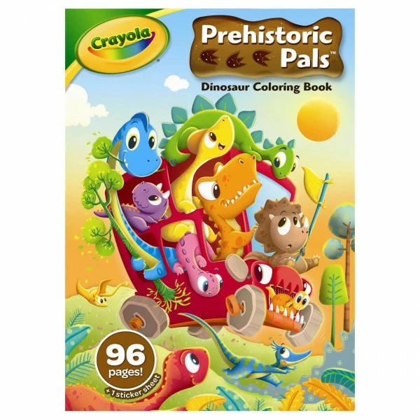 CRAYOLA PREHISTORIC PALS 96 PAGE DINOSAUR COLOURING BOOK 1 CRAYOLA PREHISTORIC PALS 96 PAGE DINOSAUR COLOURING BOOK