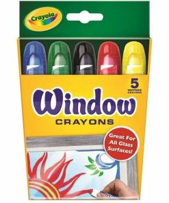 CRAYOLA WASHABLE WINDOW CRAYONS 5 PACK