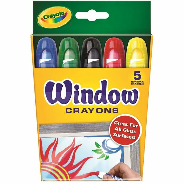 CRAYOLA WASHABLE WINDOW CRAYONS 5 PACK 1 CRAYOLA WASHABLE WINDOW CRAYONS 5 PACK